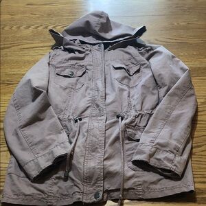 New Look Dusty Mauve Hooded Utility Jacket